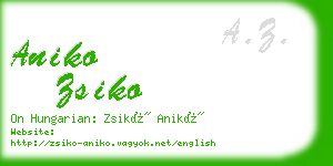 aniko zsiko business card